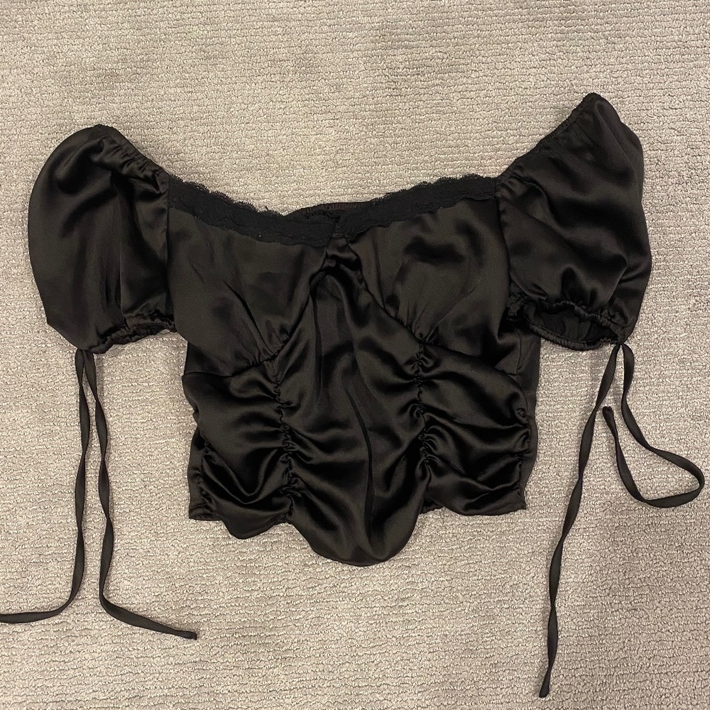 Off the shoulder black top